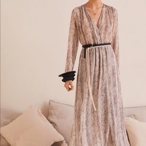 Midi snake printed dress bloggers favorite